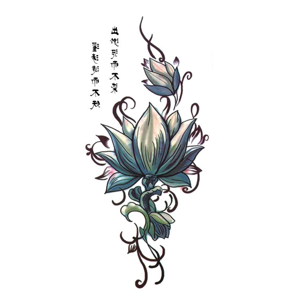 Tatouage éphémère - Fleur de lotus Japonaise | SkinDesigned, image size:1024x1024