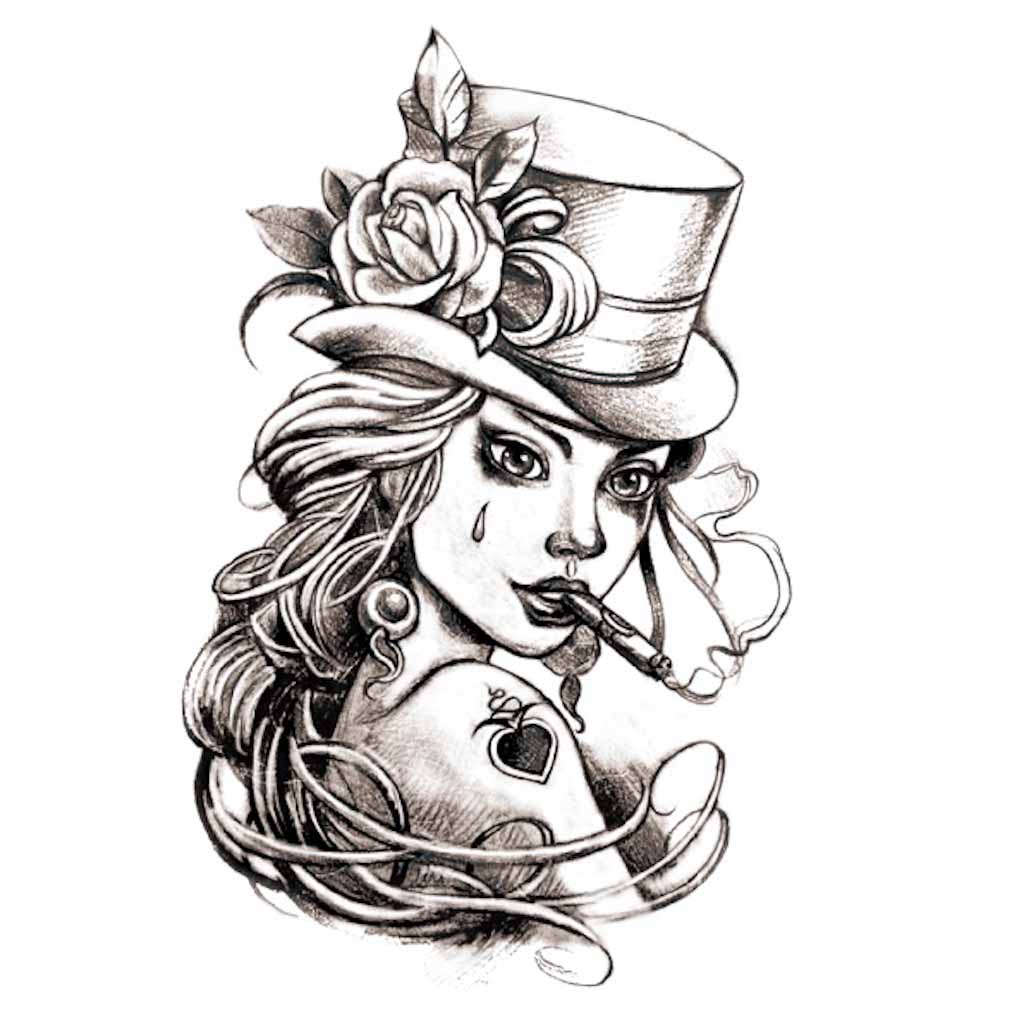 Tatouage Pin Up Noir Et Blanc