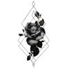Tatouage ephemere - Rose géométrique moderne - Faux tattoo femme