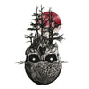 Tatouage ephemere Tête de mort- Dying earth (terre mourant)