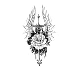 Tatouage ephemere Epée ailée - Skindesigned