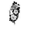 Tatouage éphémère Visage de femme fleuri et scarabée - Skindesigned
