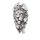 Tatouage éphémère Lion et temps 2 - Pour bras, avant bras ou jambe - Skindesigned