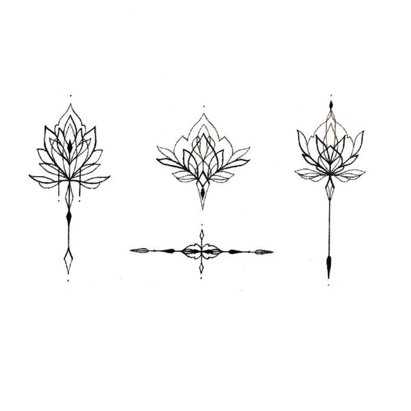 Tatouage ephemere | temporaire | Faux tattoo - Lotus unalomes