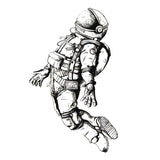 Tatouage ephemere - Astronaute en apesanteur | Faux tatouage espace skindesigned