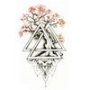 Tatouage ephemere - Cerisier géométrique Japonais - Faux tatouage
