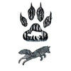 Tatouage ephemere, Empreinte de loup, Faux tatouage Skindesigned