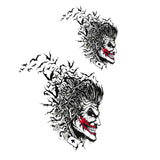 Tatouage ephemere joker, batman, chauve souris et cartes, faux tatouage