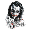 Tatouage ephemere joker why so serious dark knight Heath Ledger batman