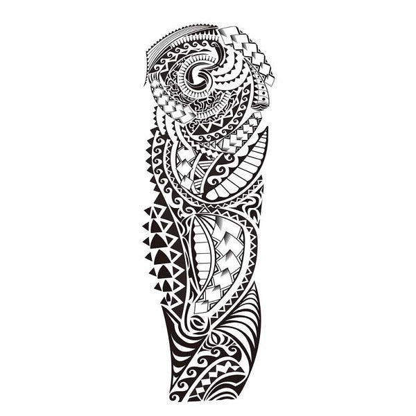 Faux tatouage éphémére temporaire manchette maori tribal polynésien saomoa skindesigned sleeve