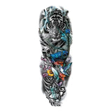 Faux tatouage éphémére temporaire manchette tigre oiseau fleur skindesigned