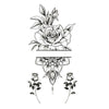 Nouveau tatouage ephemere - Rose mandala - Faux tatouage tendance avant bras, jambes