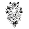 Tatouage ephemere, temporaire | Tigre floral, rose | Faux tatouage  skindesigned