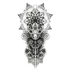 Tatouage ephemere mandala - Totem floral ethnique géométrique - Faux tatouage skindesigned