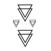 Tatouage ephemere triangles géométrique - Cou, main, avant bras - SkinDesigned
