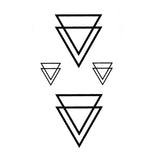 Tatouage ephemere triangles géométrique - Cou, main, avant bras - SkinDesigned