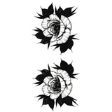 Tatouage éphémère, tatouage temporaire roses modernes façon oldschool vintage