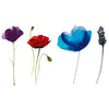 Tatouage ephemere - coquelicot, lavande et fleurs des champs aquarelle