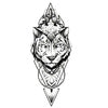 Tatouage ephemere Totem tigre, Tatouage temporaire avant bras poignet