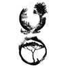 Tatouage ephemere géométrique nature - Cercle de vie, terre, arbre - Faux tatouage temporaire