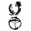 Tatouage ephemere géométrique nature - Cercle de vie, terre, arbre - Faux tatouage temporaire