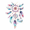 Tatouage ephemere - Attrape rêve plumes couleur - Faux tatouage