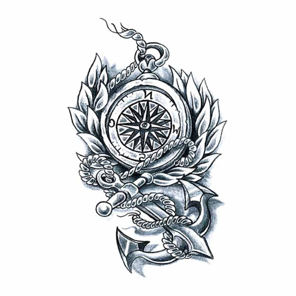 Tatouage Ancre Boussole