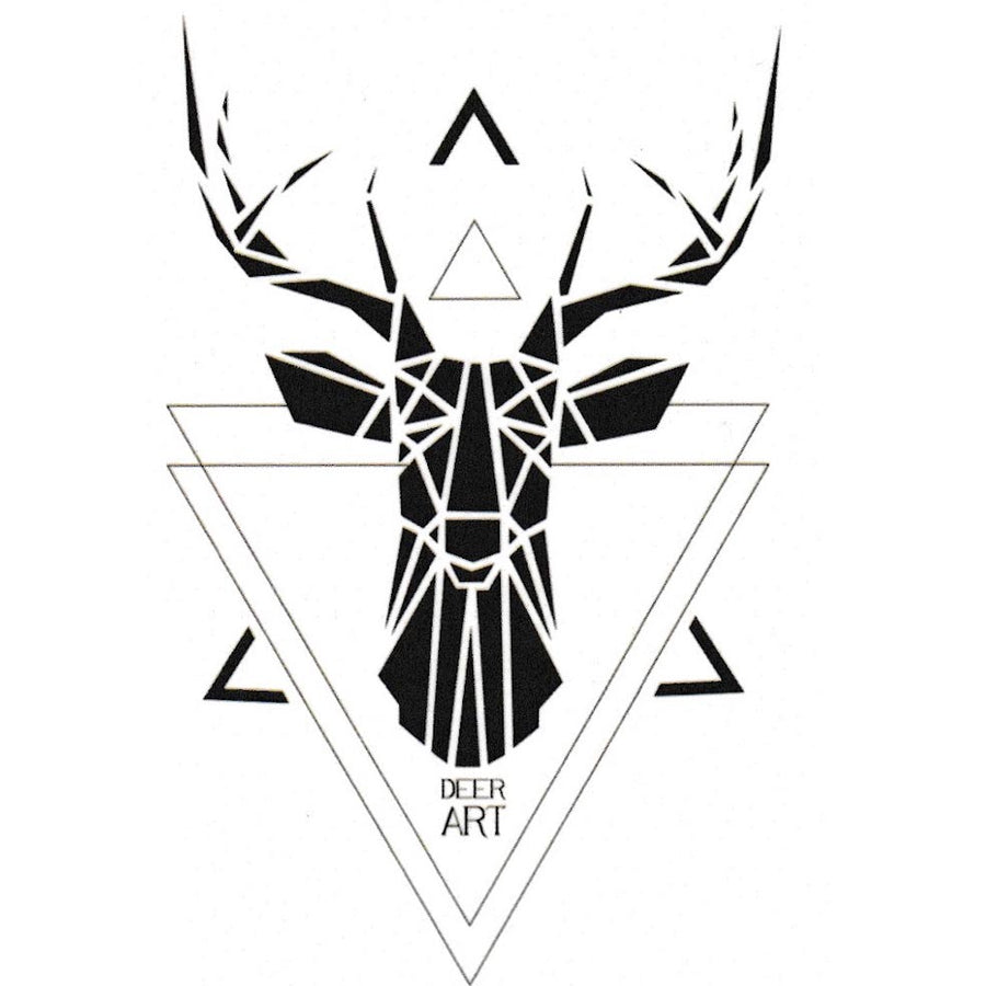 Tatouage Cerf Geometrique