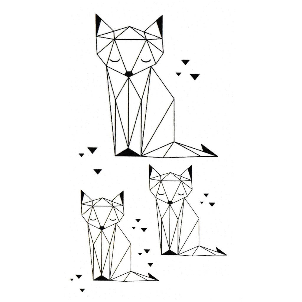 Tatouage Chat Geometrique