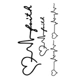 Tatouage ephemere | temporaire | Faux tattoo - Ligne de vie : faith