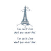 Tatouage ephemere - Tour Eiffel Paris et citation - Poignet, cheville