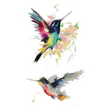 Tatouage ephemere - Colibri aquarelle 2 - Tatouage temporaire femme