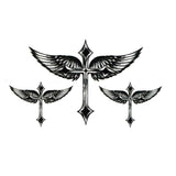 Tatouage ephemere  - Angel cross - Croix chrétienne avec ailes d'ange