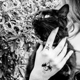 Tatouage temporaire de Chats - Tatouage éphémère mignon cheville doigt