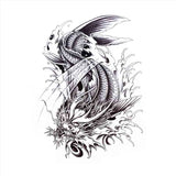 Tatouage éphémère - Dragon façon carpe koï - Faux tatouage Japonnais