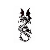 Tatouage éphémère, tatouage temporaire d'un dragon dans le style tribal.