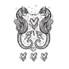 Tatouage ephemere - Hippocampe amour cœur symbolisant l'union