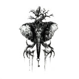 Tatouage temporaire - Éléphant, clé, chouette - Tatouage éphémère