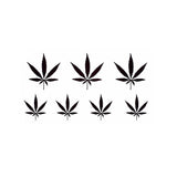 Tatouage ephemere cou - Cannabis, weed, herbe - Mains, cheville