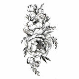 Tatouage ephemere Pivoines - Tatouage temporaire femme floral