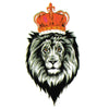 Tatouage ephemere - Lion Roi - Couronne orange - Faux tatouage
