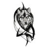 Tatouage ephemere - Loup tribal 2 - Tatouage temporaire, faux tattoo