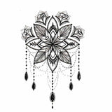 Tatouage éphémère femme Pendentif de lotus - Tatouage temporaire