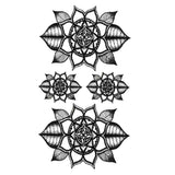 Tatouage ephemere - Mandala lotus - Tatouage temporaire femme