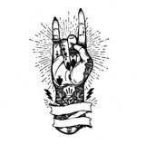 Tatouage éphémère - Metal horns (hard rock) -  corne du diable