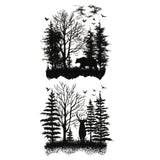 Tatouage ephemere Cerf, ours et forêt - Tatouage temporaire poignet