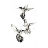 Tatouage ephemere (faux tatouage temporaire) de 3 oiseaux volant.