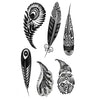 Tatouage ephemere tribal - Pack plumes Maori - Faux tatouage