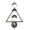 Tatouage ephemere Lune - Moon phase 2 - Tatouage espace géométrique