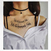 Tatouage éphémère | Phrase et citation torse: La vie est belle italien